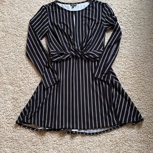 Black and White striped dress